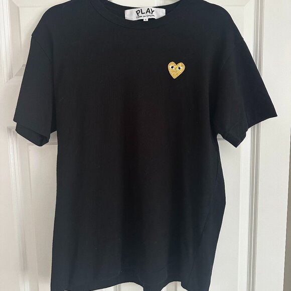 Comme des Garcons PLAY Play Gold Heart T-shirt - Picture 1 of 5